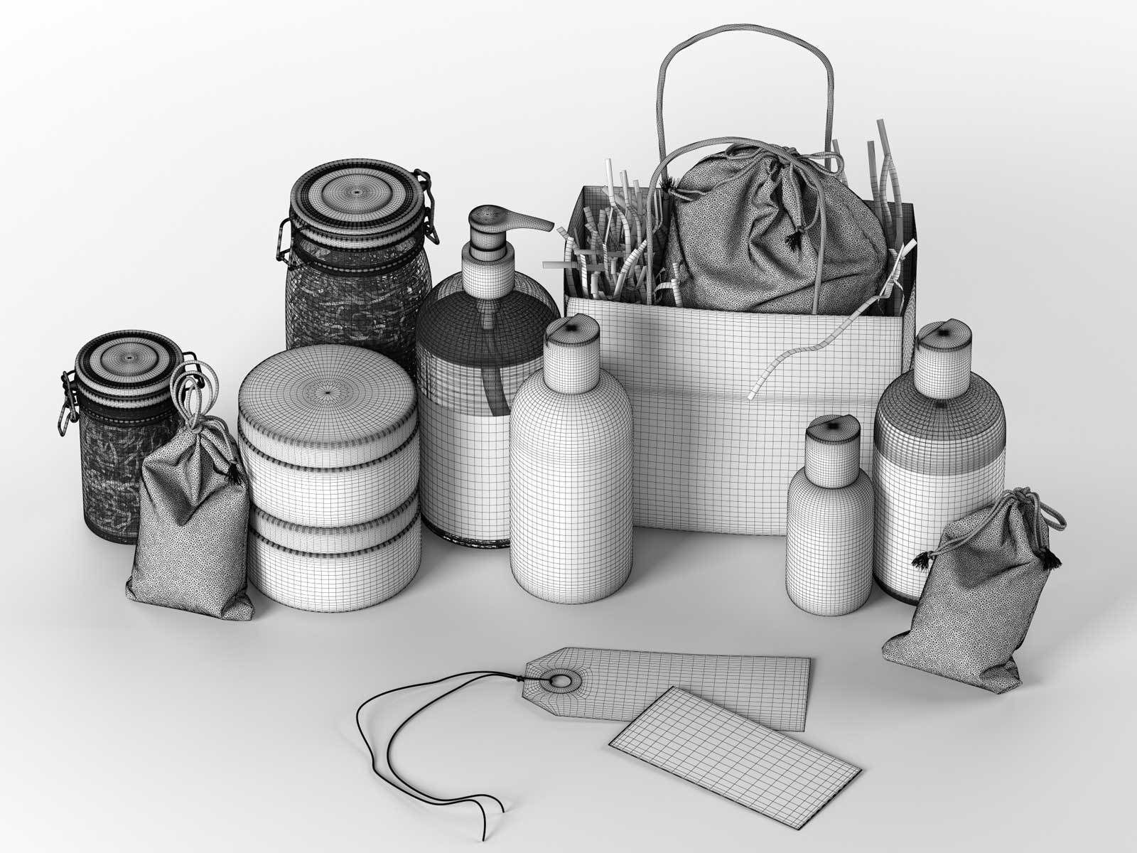 Body Care Cosmetics Collection 3D model_4