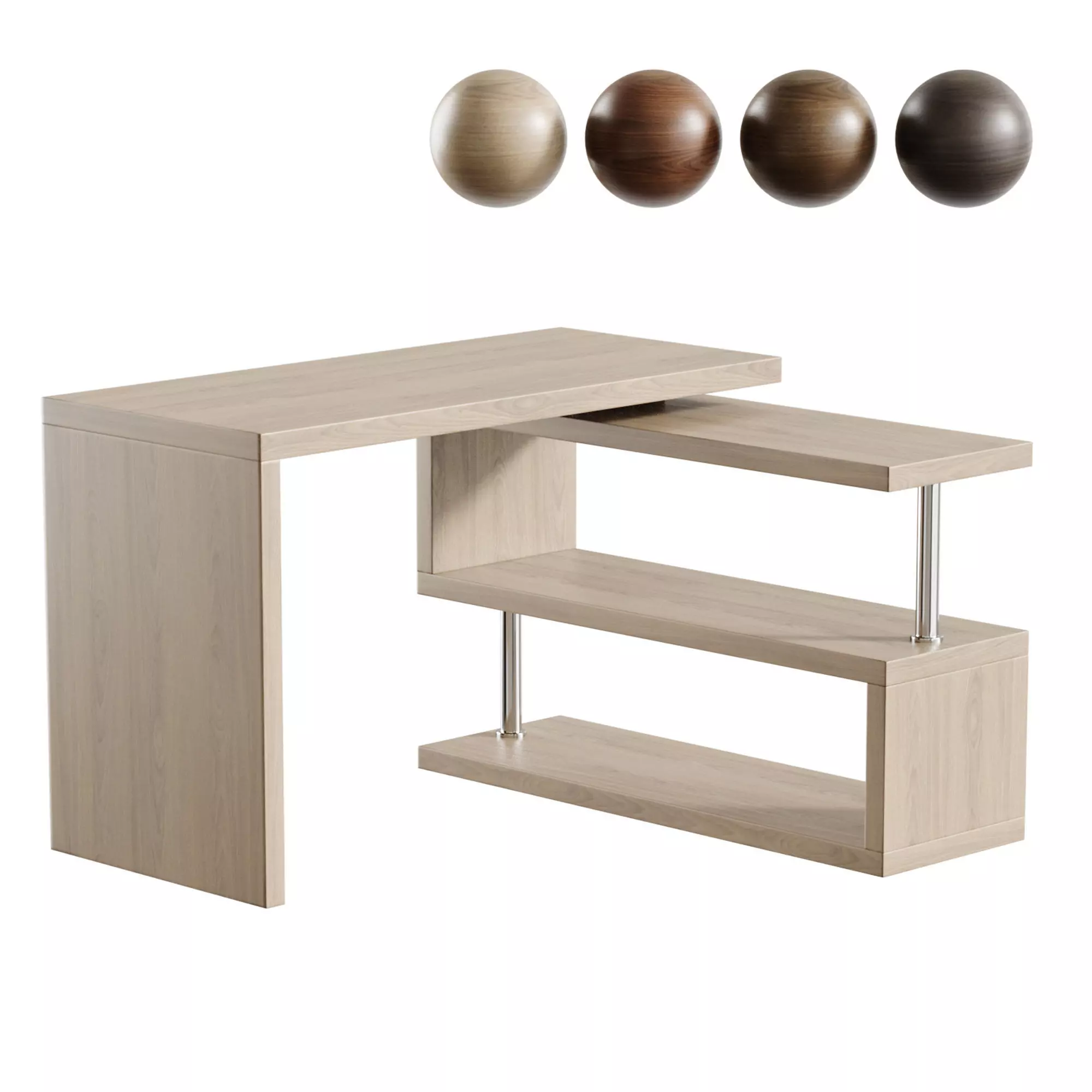 The Creator desk is light brown 3D model