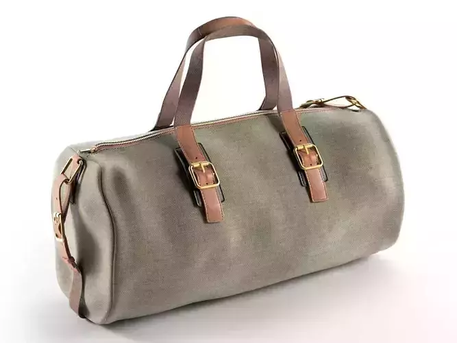Canvas Holdall Bag 3D model