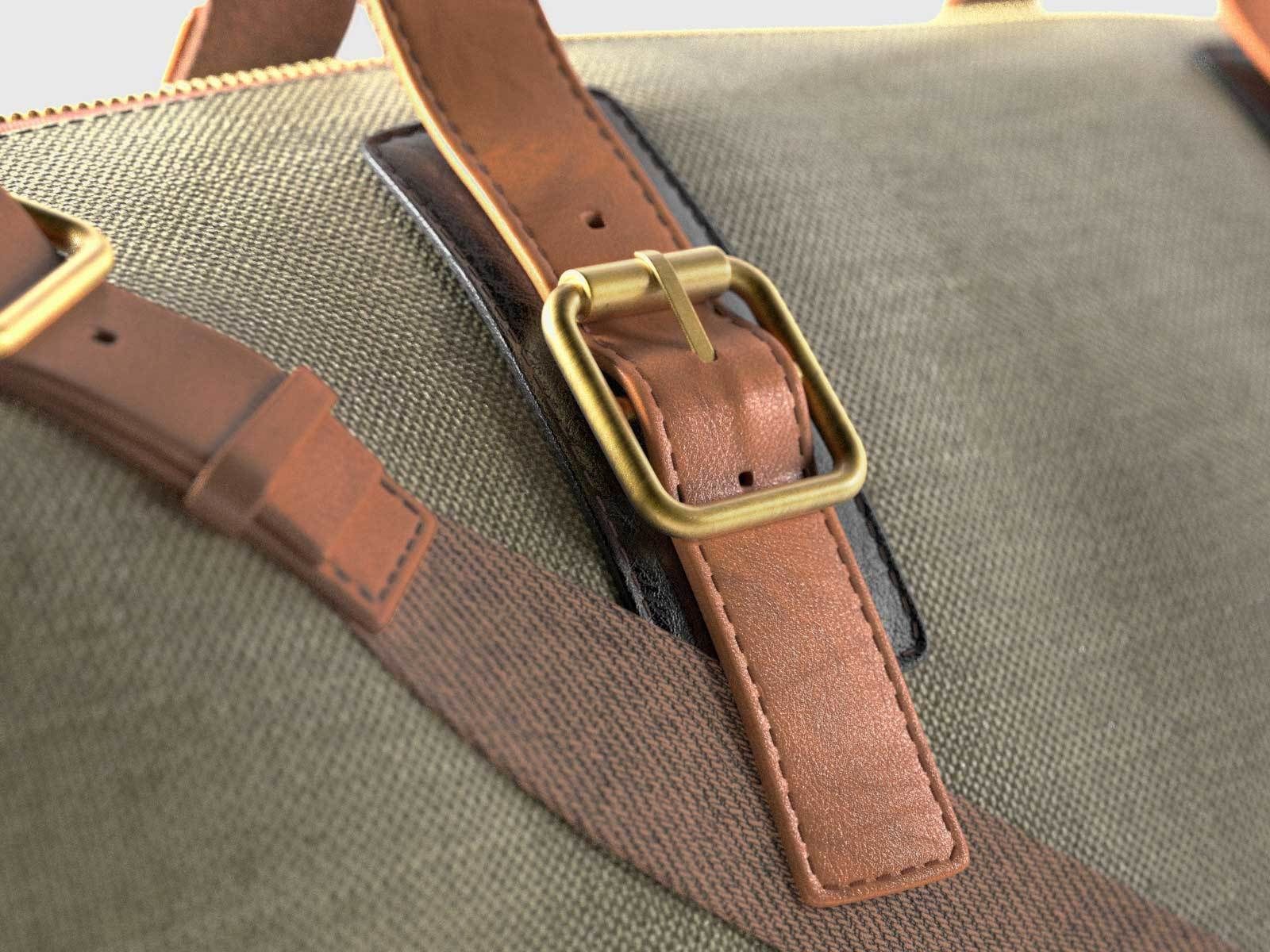 Canvas Holdall Bag 3D model_3