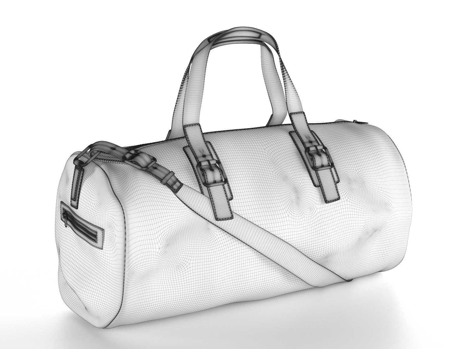 Canvas Holdall Bag 3D model_4