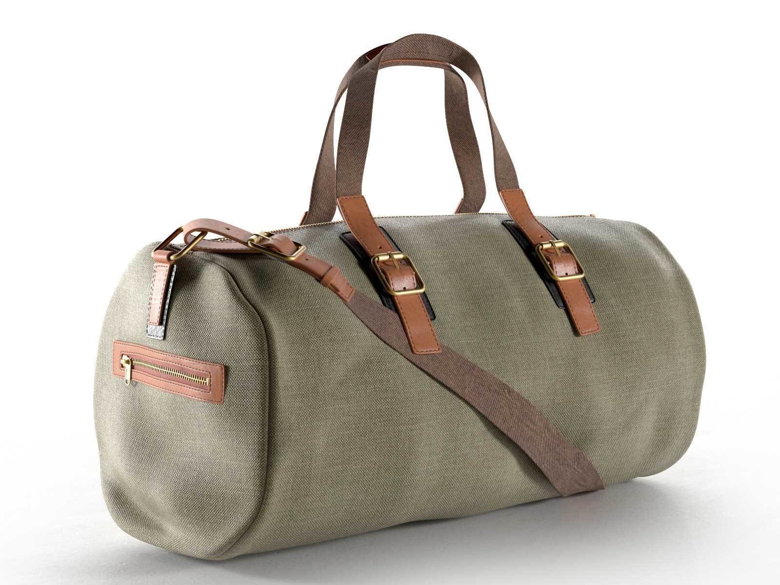 Canvas Holdall Bag 3D model_1