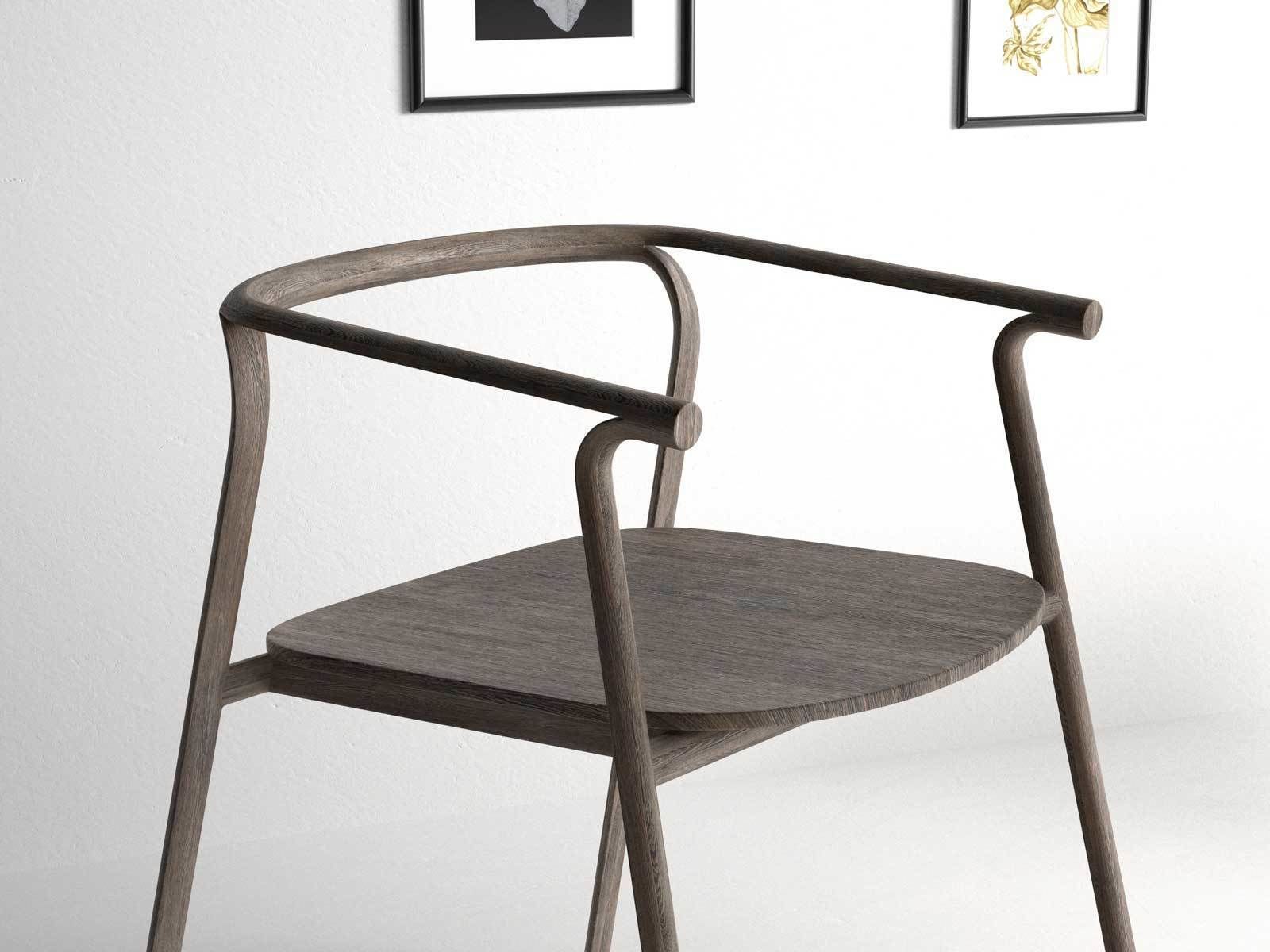 BeInspiration 2 modern dining room with wooden table and chairs 3D model_3