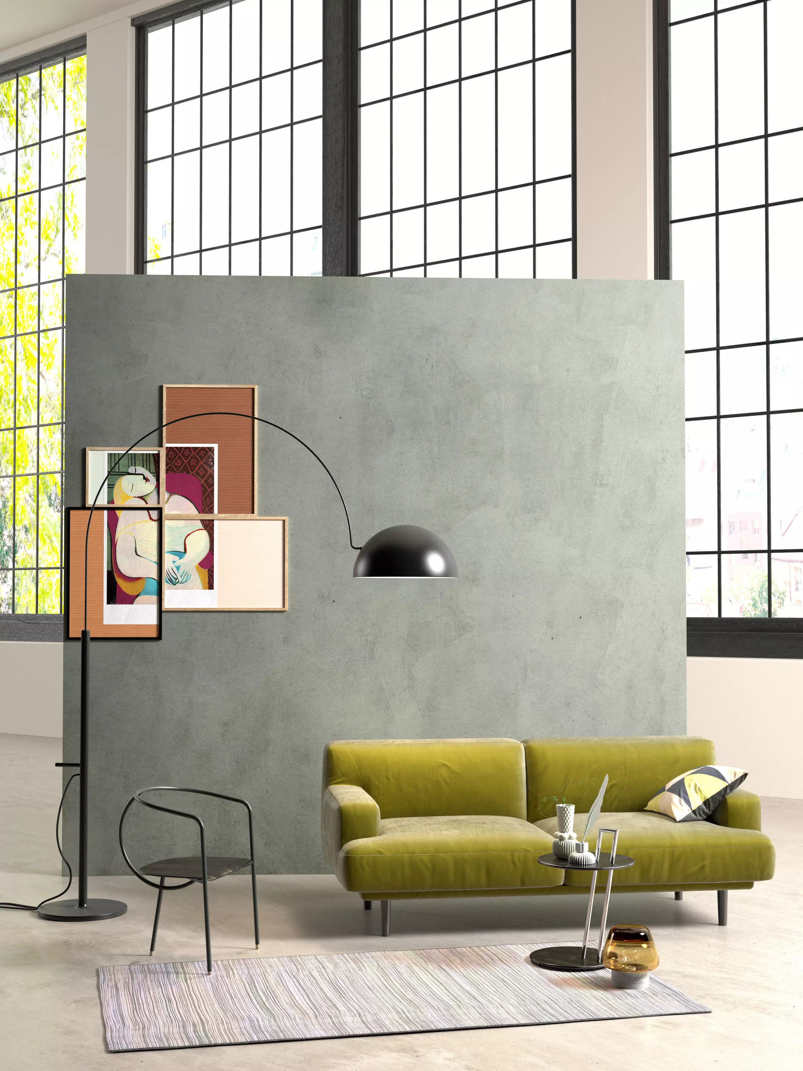 BeInspiration 4 living room with couch 3D model