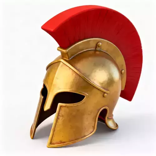 Stylized Spartan Warrior Helmet 3D Model 3D Model