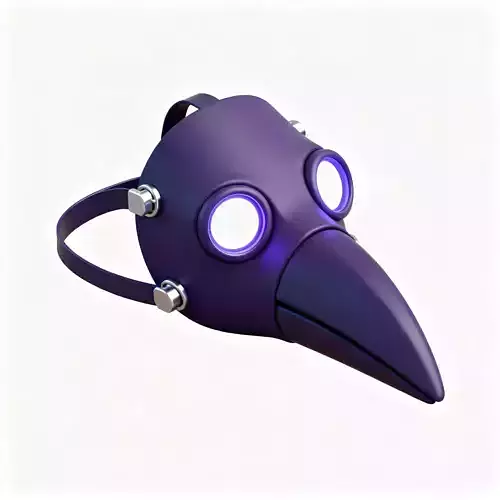 Stylized Cyber Plague Mask 3D Model 3D Model