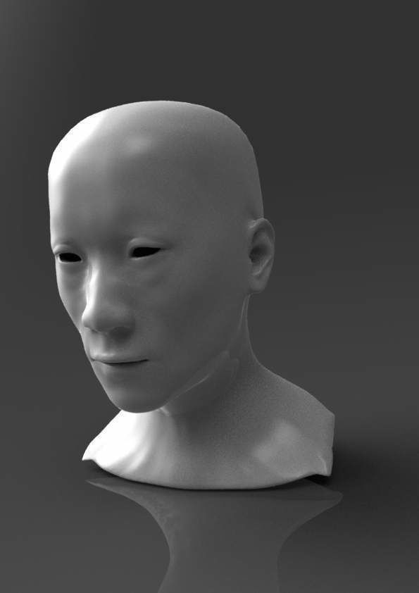 Detailed head 1 3D print model_1