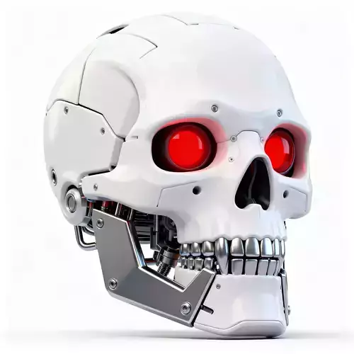 Stylized Robotic Skull Mask 3D Model