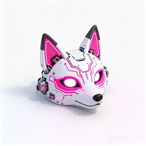 Stylized Cyber Fox Mask 3D Model 3D Model