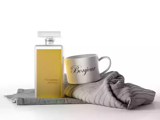 Bath Towel Perfume and Cup