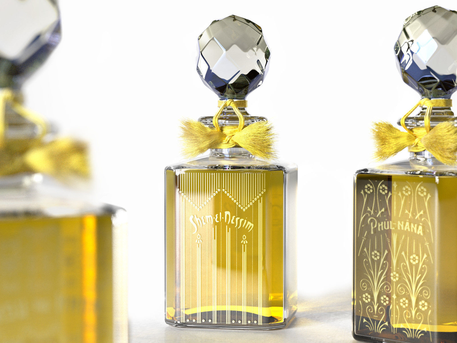 Baccarat Crystal Perfume Bottles 3D model_3