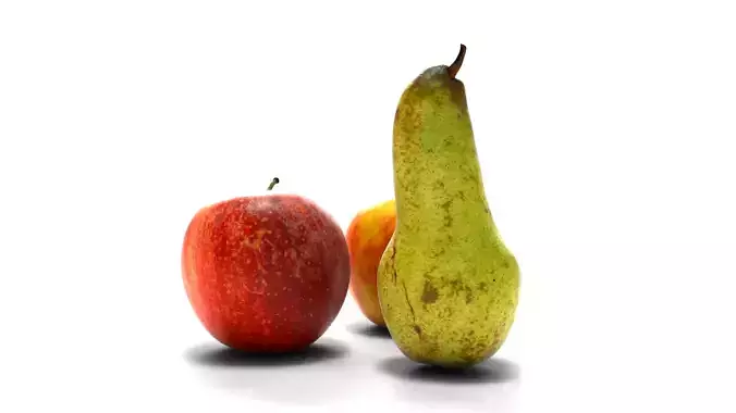 Realistic Apples and Pears High Quality Fruit Asset Pack 3D model 5