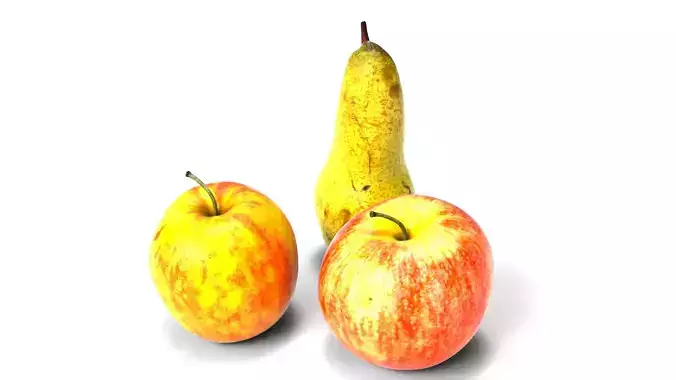 Realistic Apples and Pears High Quality Fruit Asset Pack 3D model