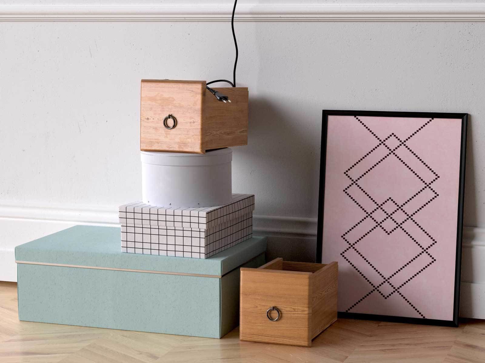 BeInspiration 6 ladder shelf with books and radio 3D model_4