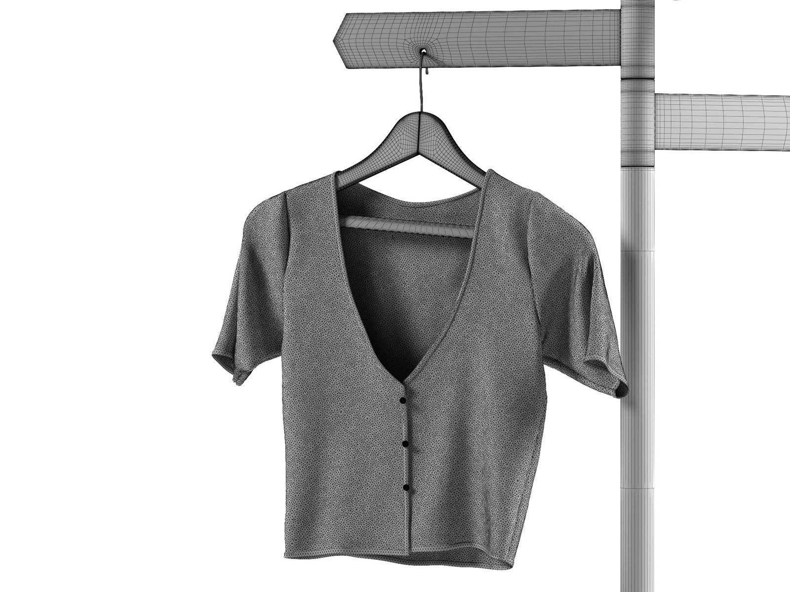 BeInspiration 6 ladder shelf with books and radio 3D model_8