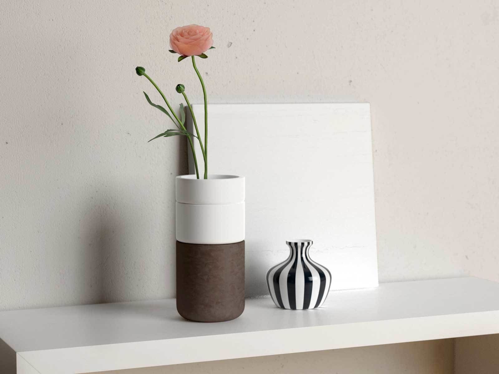 BeInspiration 6 ladder shelf with books and radio 3D model_7