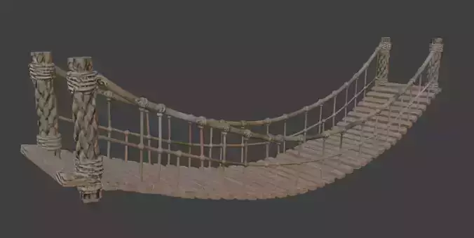 3D Bridge Model wooden free VR / AR / low-poly 3D model | CGTrader