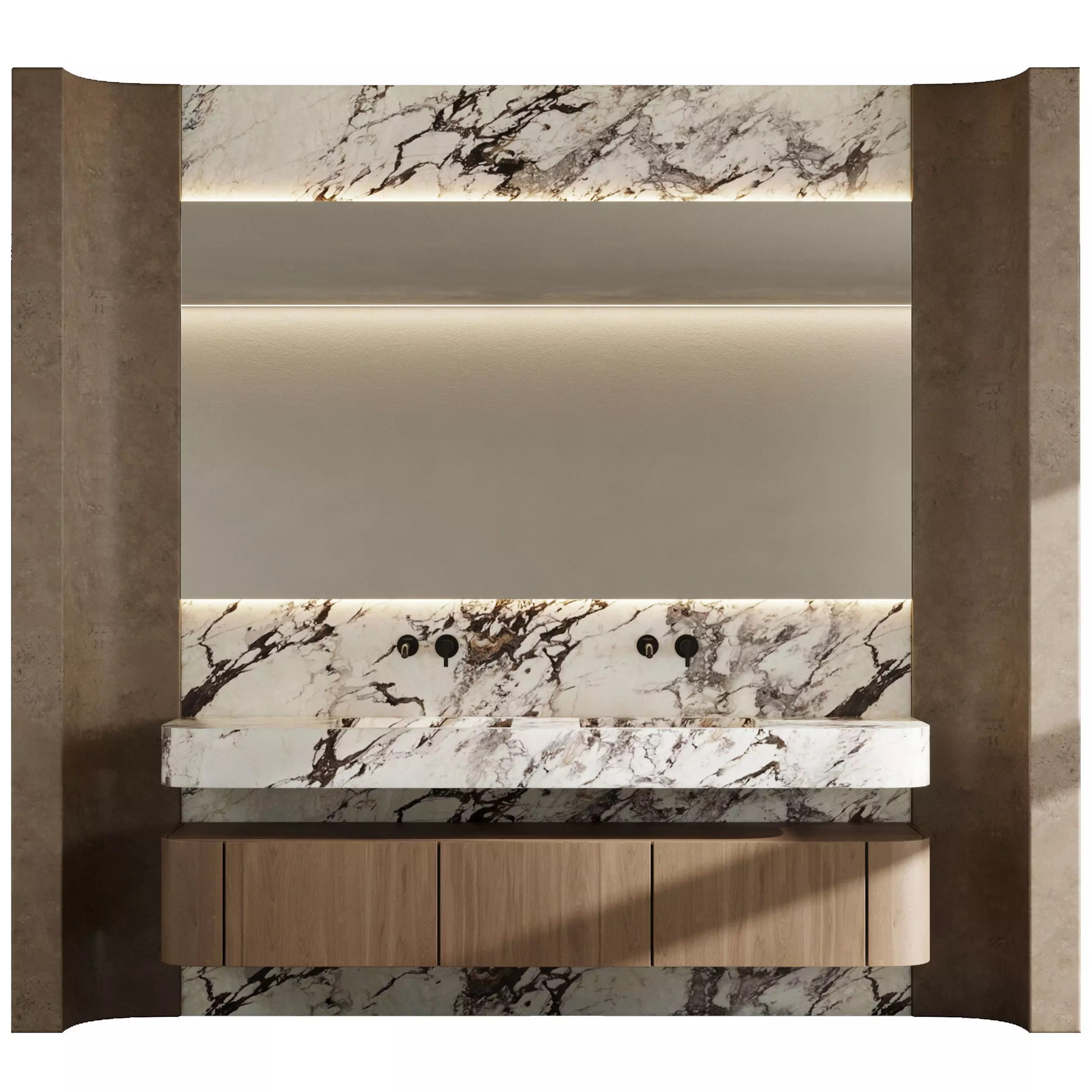 Bathroom furniture by Fauset Bathroom 215 Low-poly 3D model