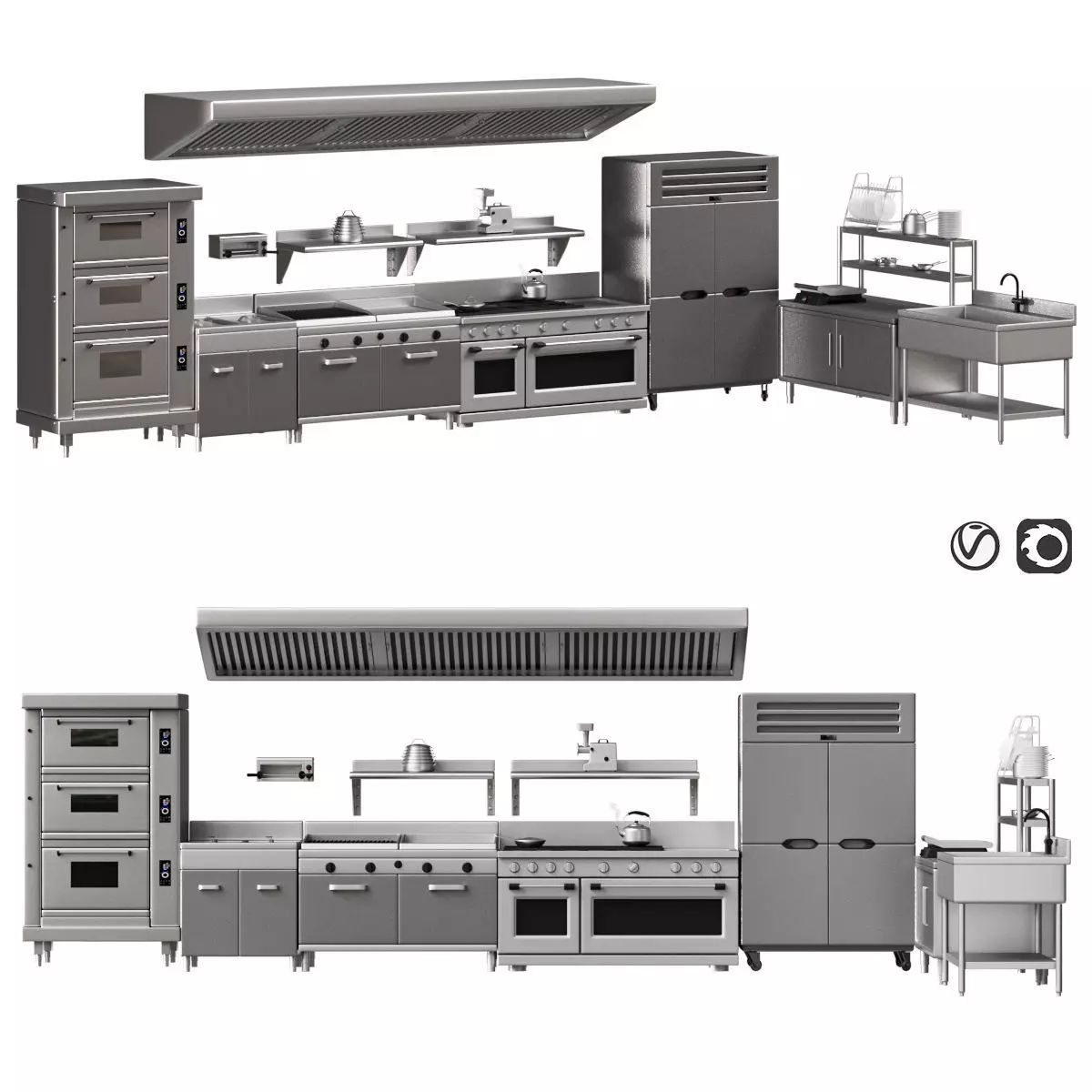 A set of equipment for cafes and restaurants 02 3D model