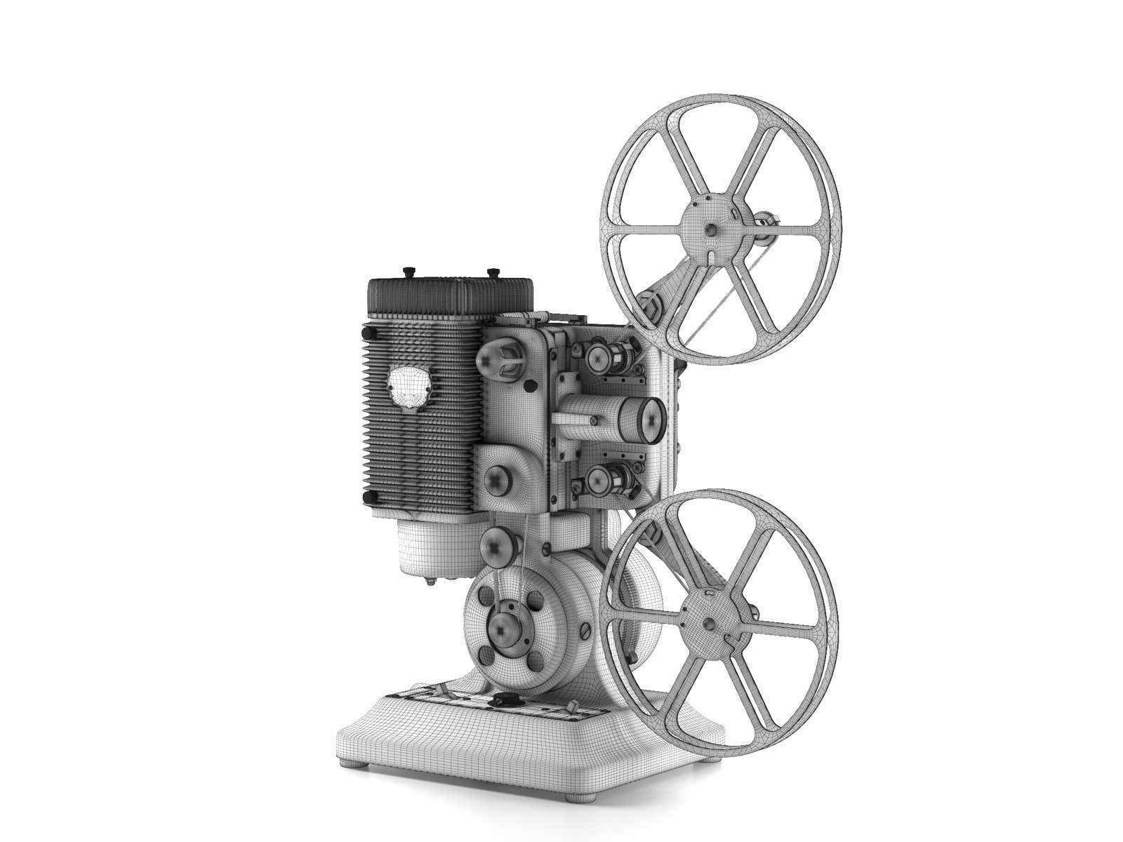 Ampro 16MM Projector 3D model_6