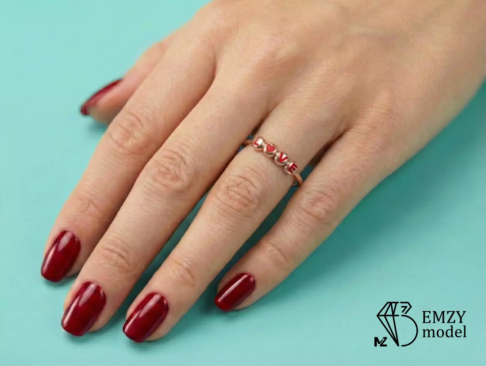 Minimalist Love Ring 3D print model