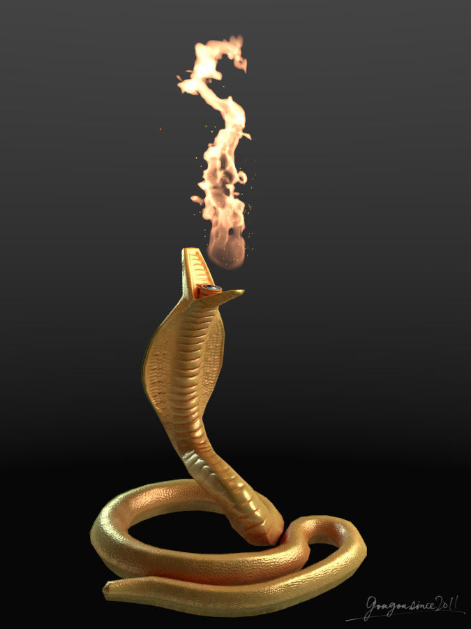 Cobra Lamp 3D model_2
