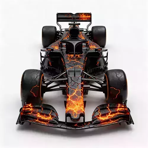 Black Stealth Formula Race Car 3D Model V05