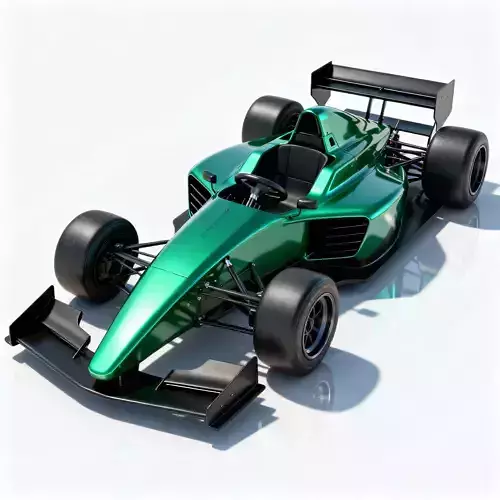 Green Formula Sport Race Car 3D Model