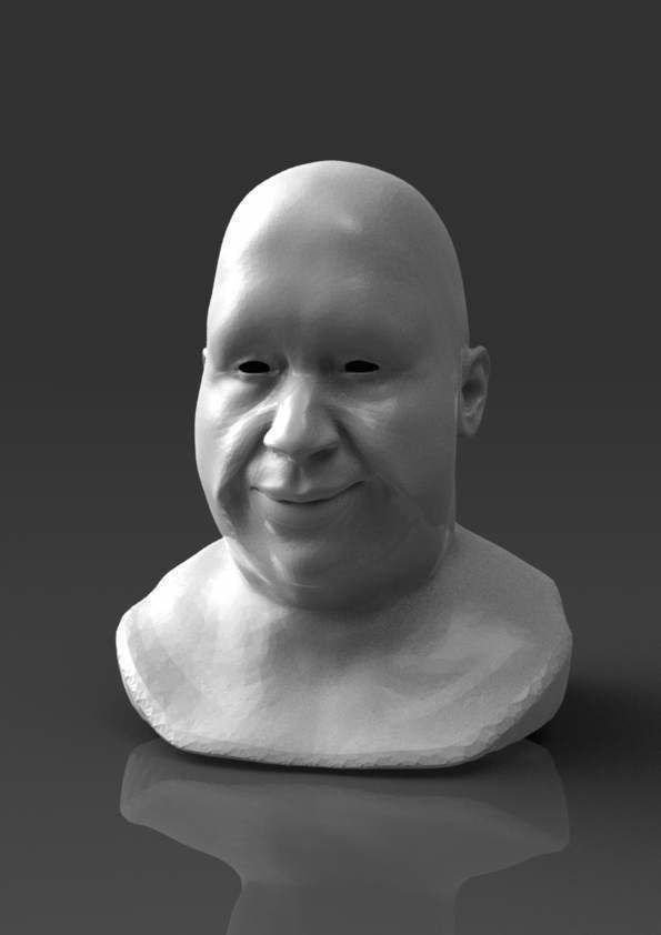 Detailed head 2 3D print model_1