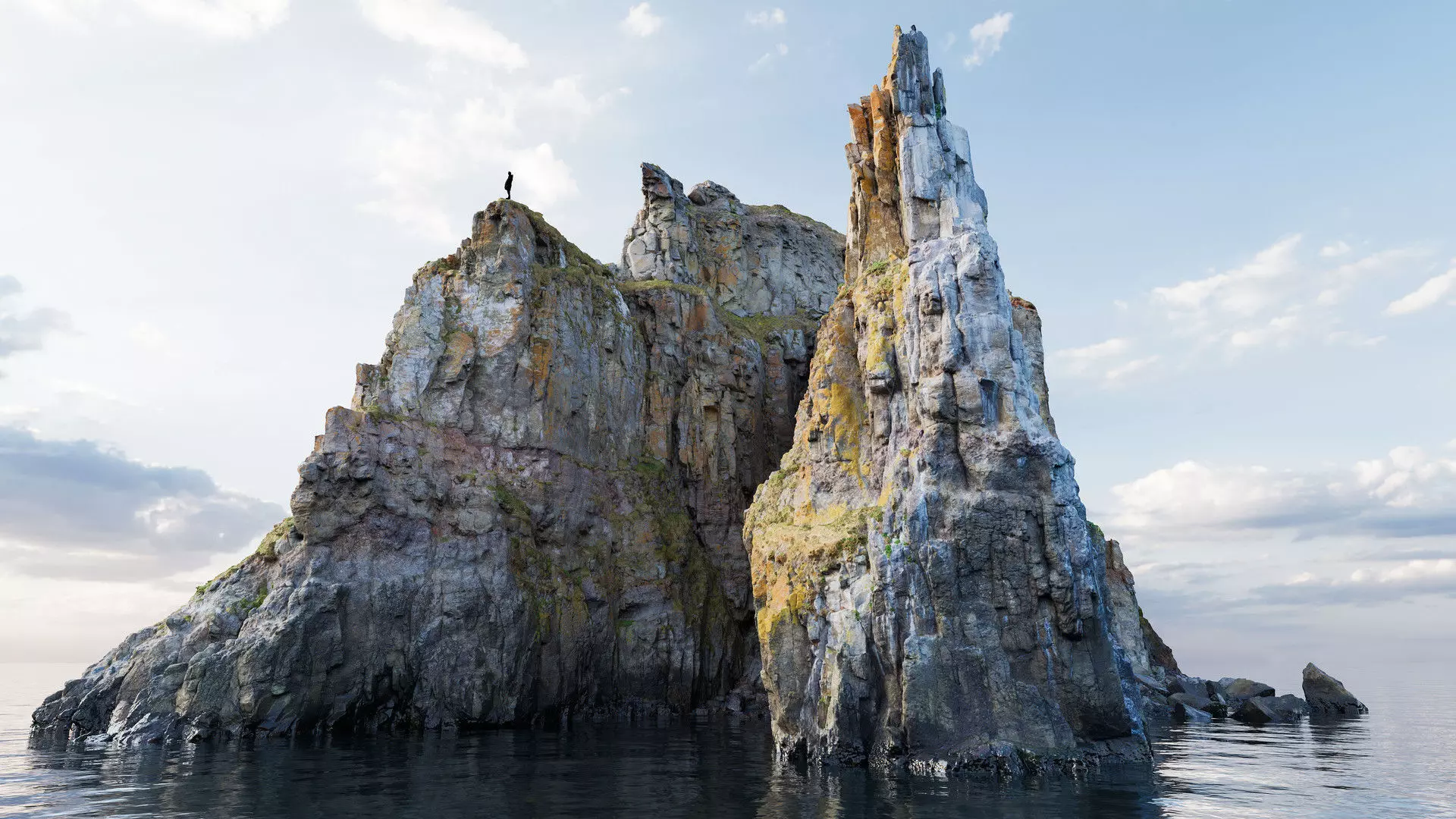 Coast Cliff Module C Low-poly 3D model