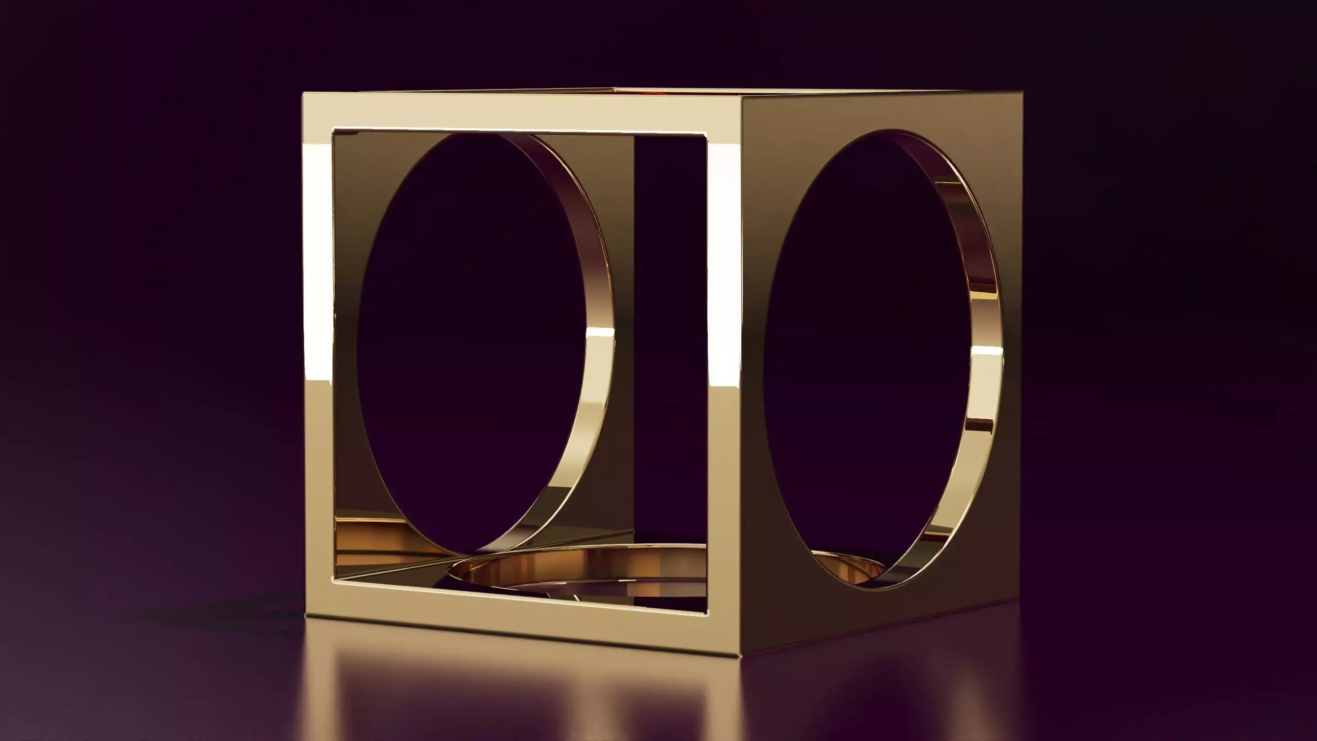 Geometric ring N06 54EU SIZE 3D print model
