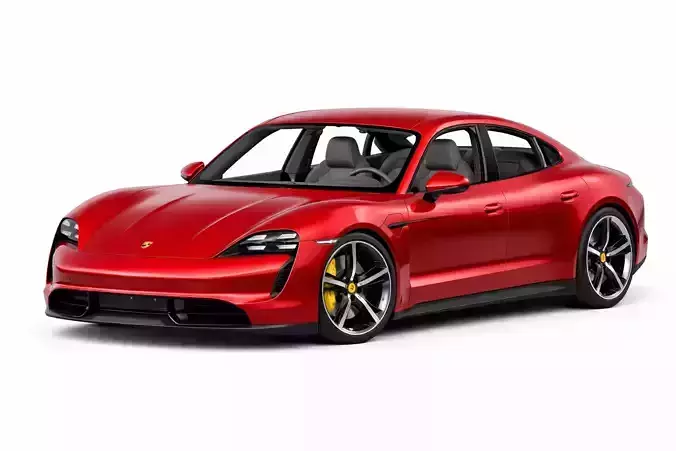 Porsche Taycan 2021 Low Poly Electric Car Model