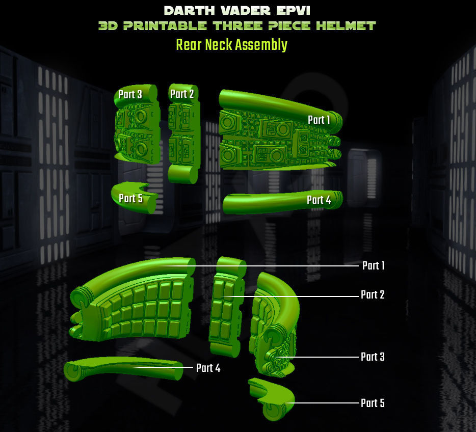 3D Printable Darth Vader Helmet - With Reveal Face Mask 3D print model_13