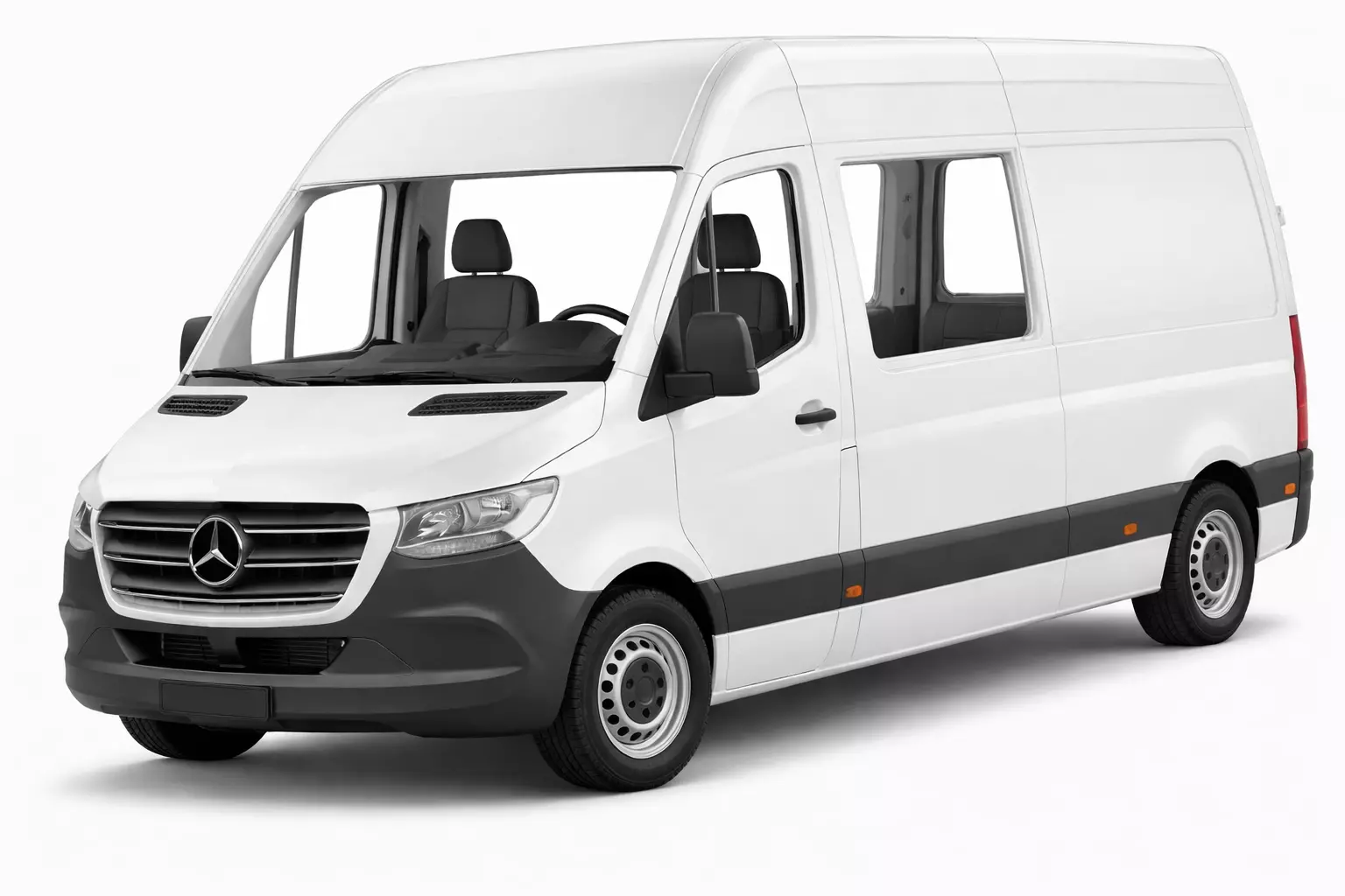 Mercedes Sprinter 2019 High Roof Low Poly Van Model Low-poly 3D model