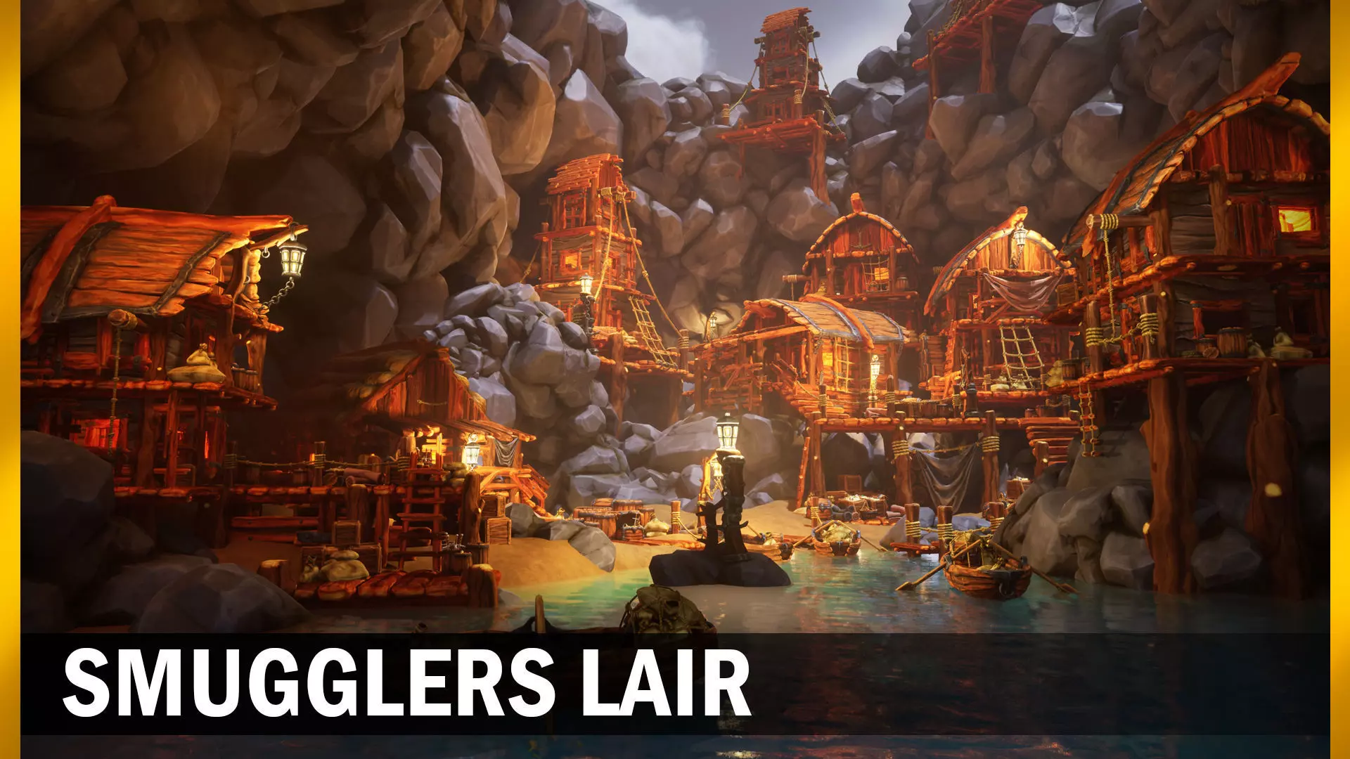 Smugglers lair Low-poly 3D model