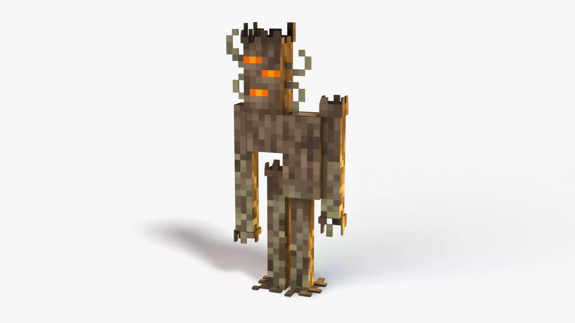 Minecraft Creaking Low-poly 3D model