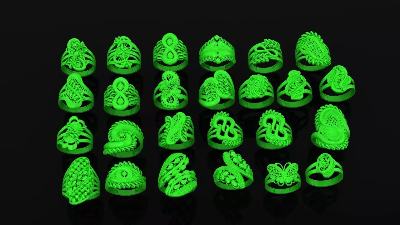 28 New Rings Hight quality 3D print model