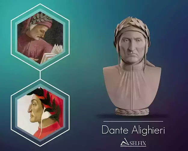 Dante Alighieri Bust Sculpture