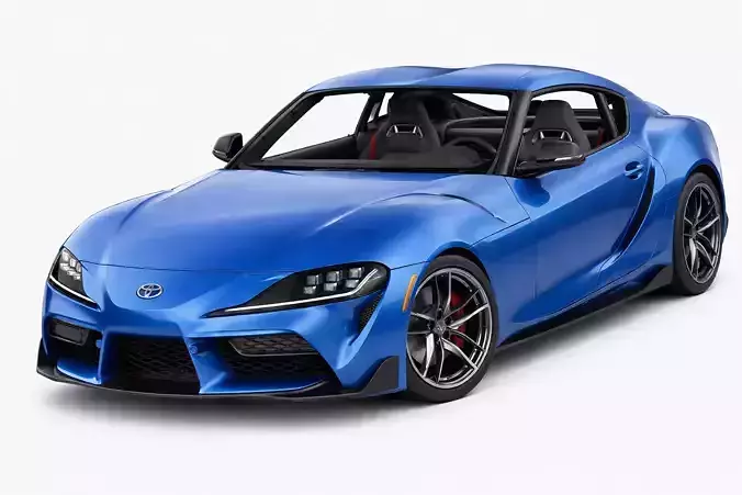 Toyota Supra 2021 Low Poly Sports Car Model
