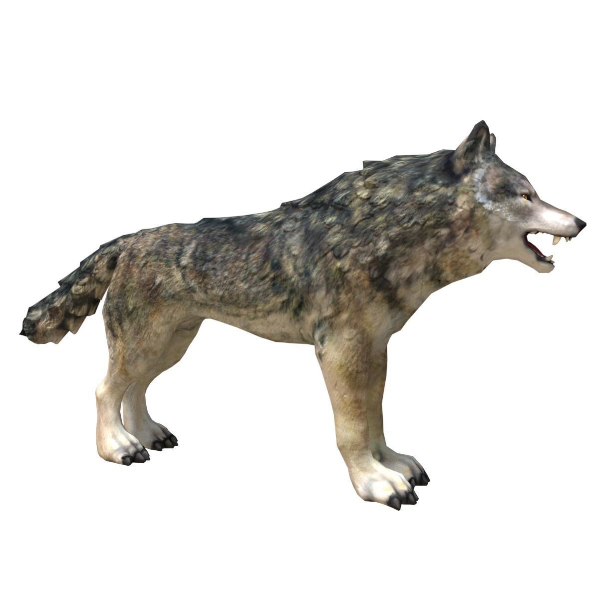 Lowpoly fantasy wolf Low-poly 3D model_0