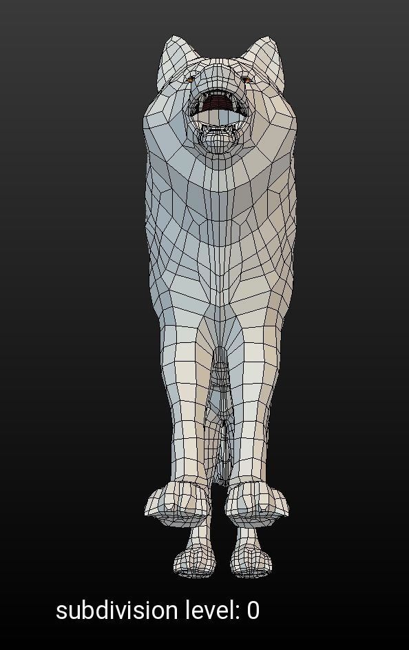 Lowpoly fantasy wolf Low-poly 3D model_13