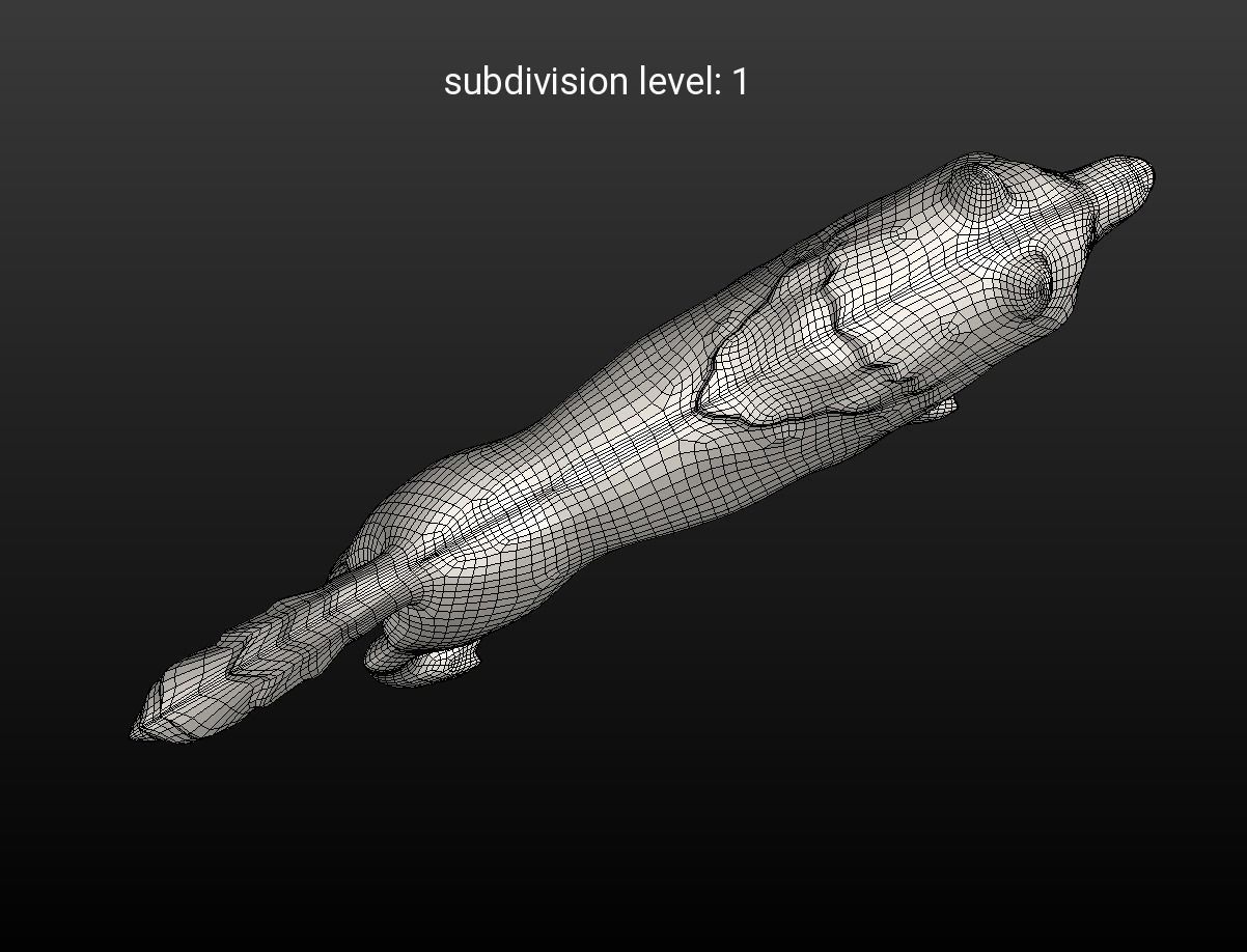 Lowpoly fantasy wolf Low-poly 3D model_15