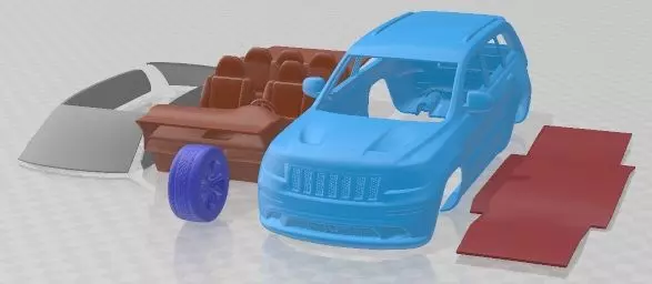 Jeep Grand Cherokee SRT8 2012 Printable Car 3D print model