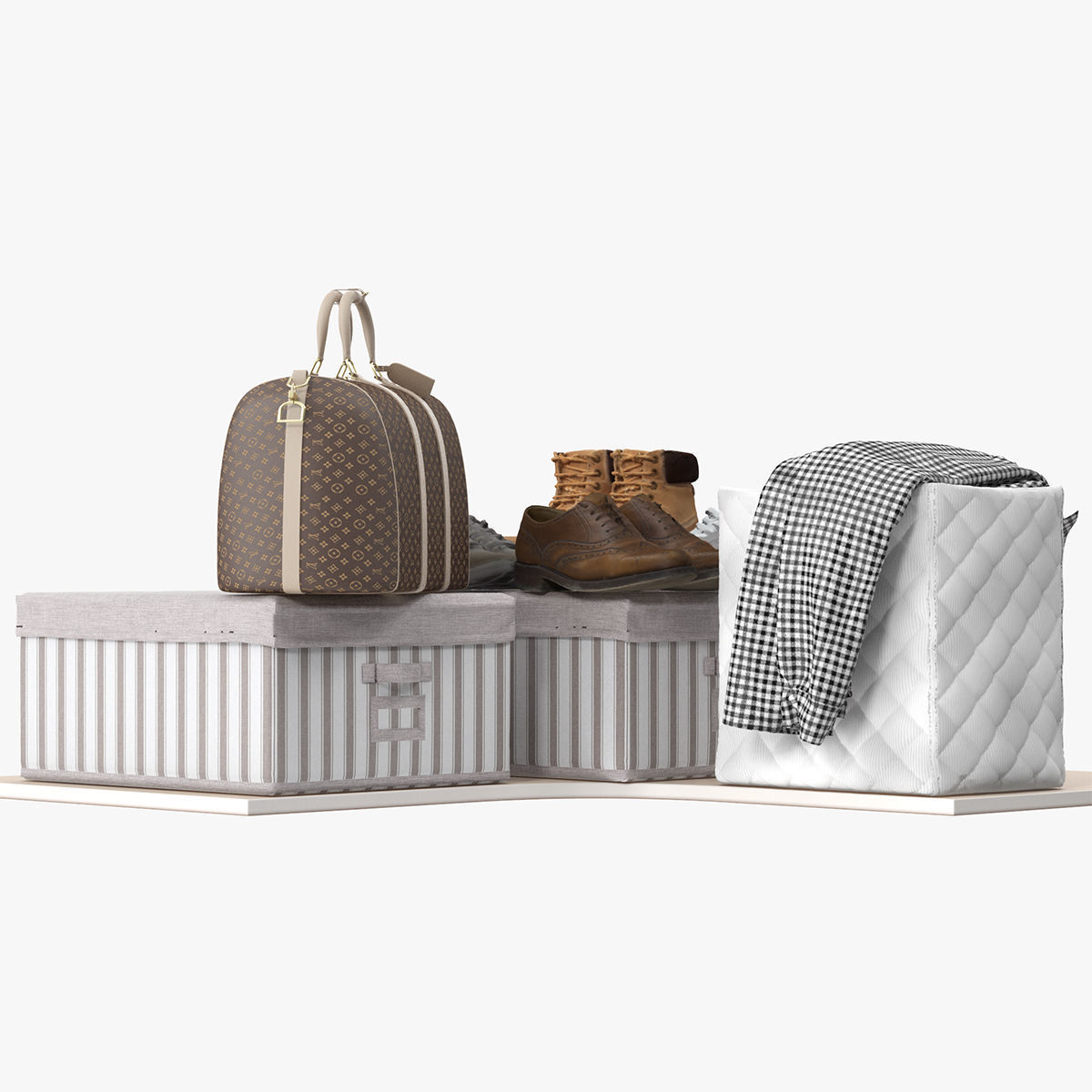 Wardrobe with Clothes 3D model_12