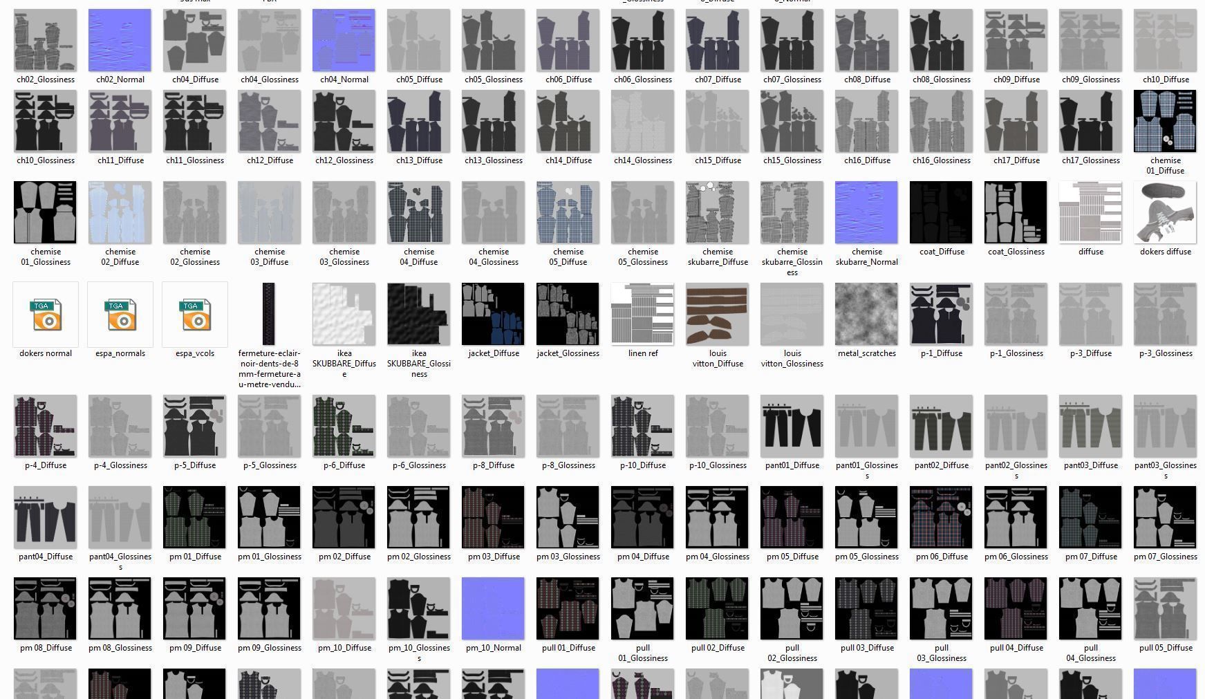 Wardrobe with Clothes 3D model_27