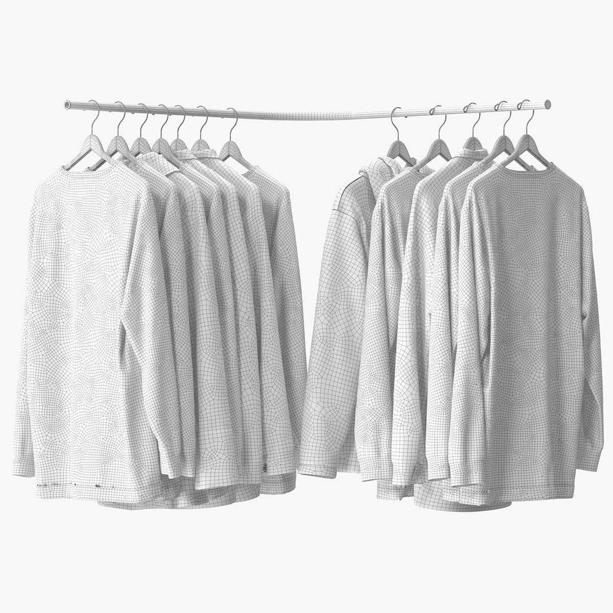 Wardrobe with Clothes 3D model_24