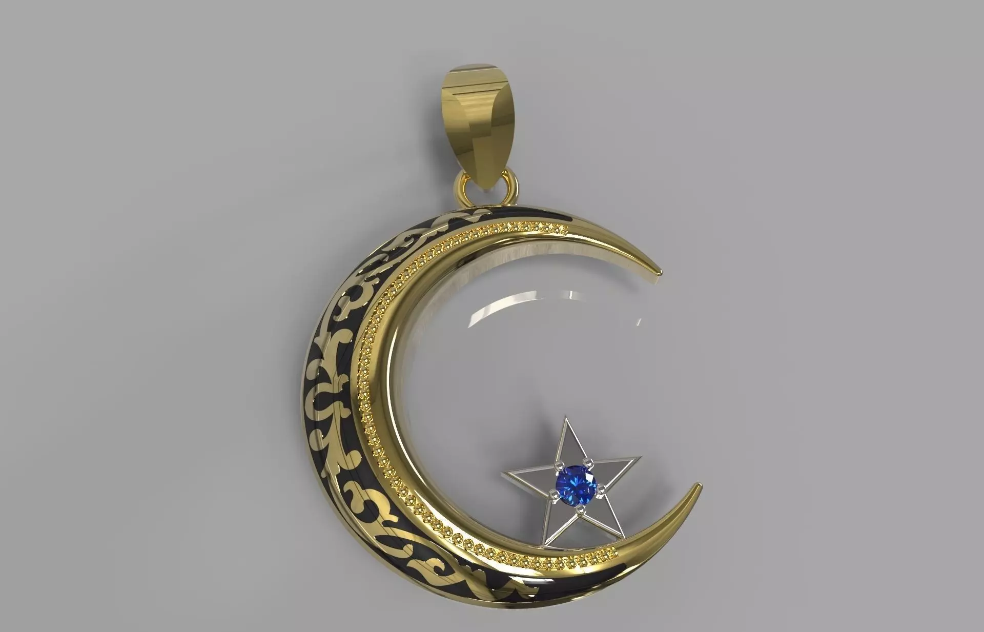 MOON PENDANT 3D print model