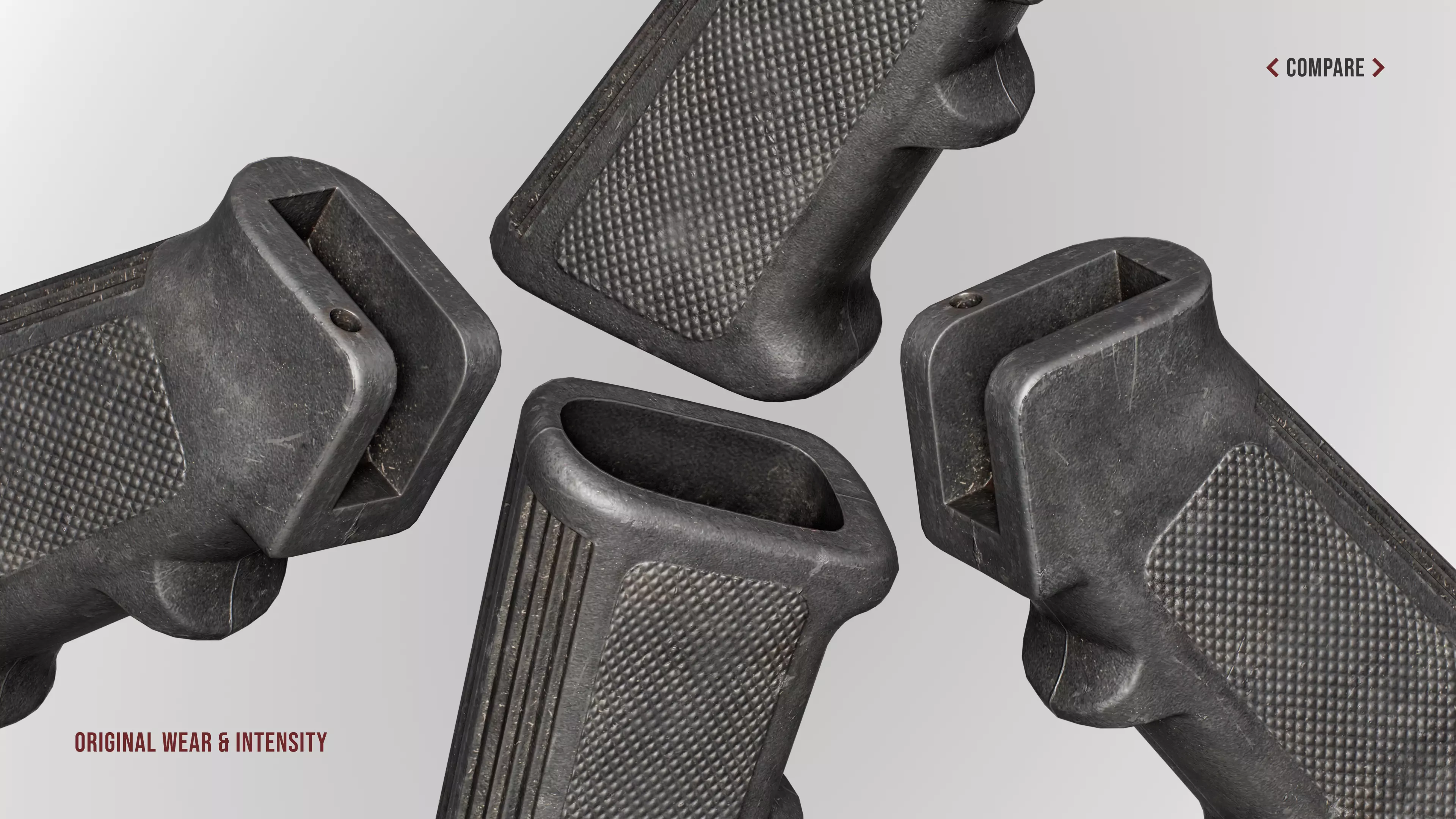 3D model AR15 M4A1 Modular Pistol Grip A2 Customizable VR / AR