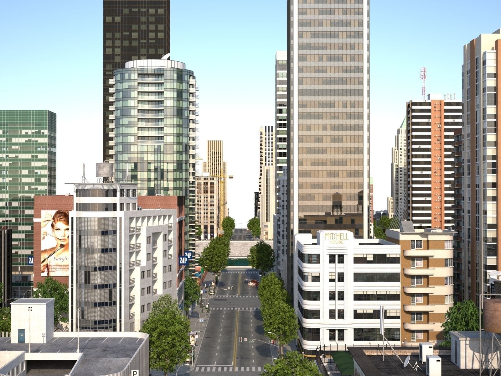 River City Low-poly 3D model_22