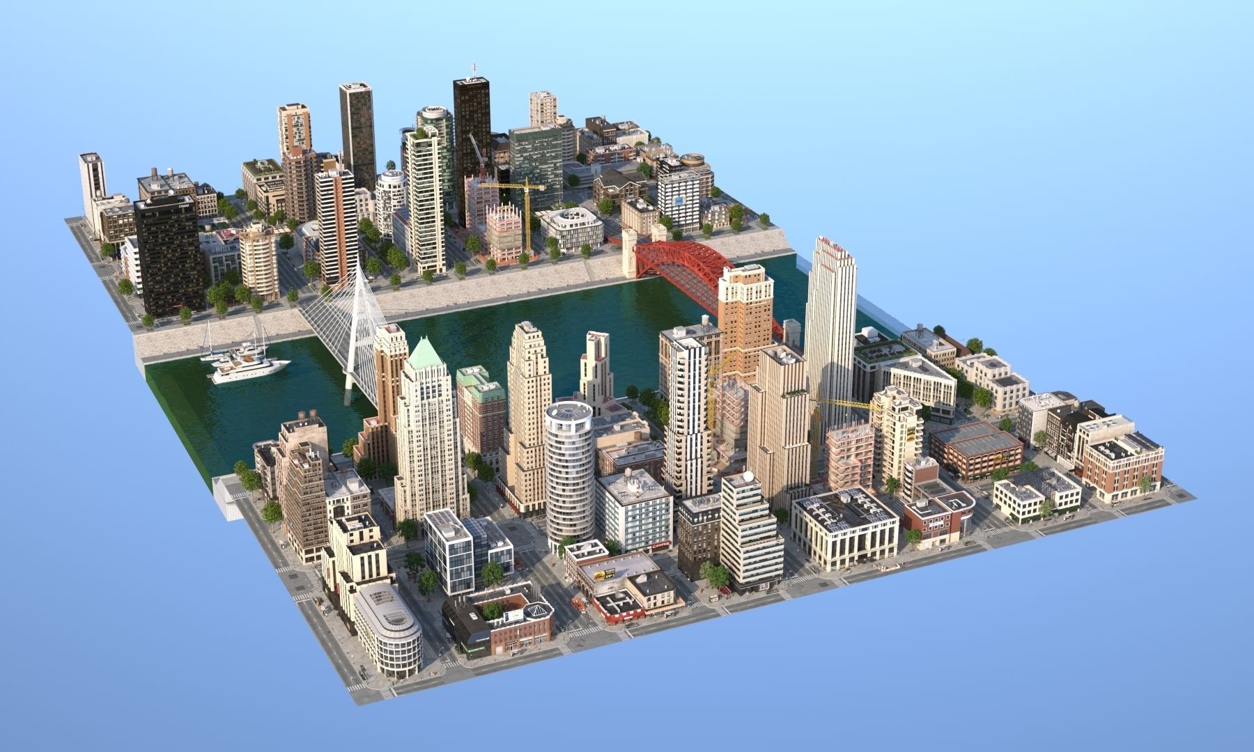 River City Low-poly 3D model_35